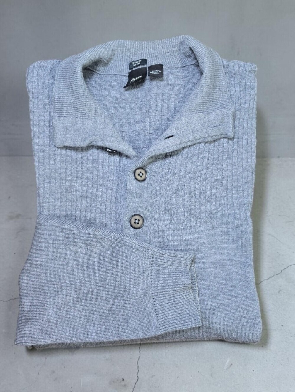HUGO BOSS Extra Fine Merino Wool Regular Fit Pullover Sweater